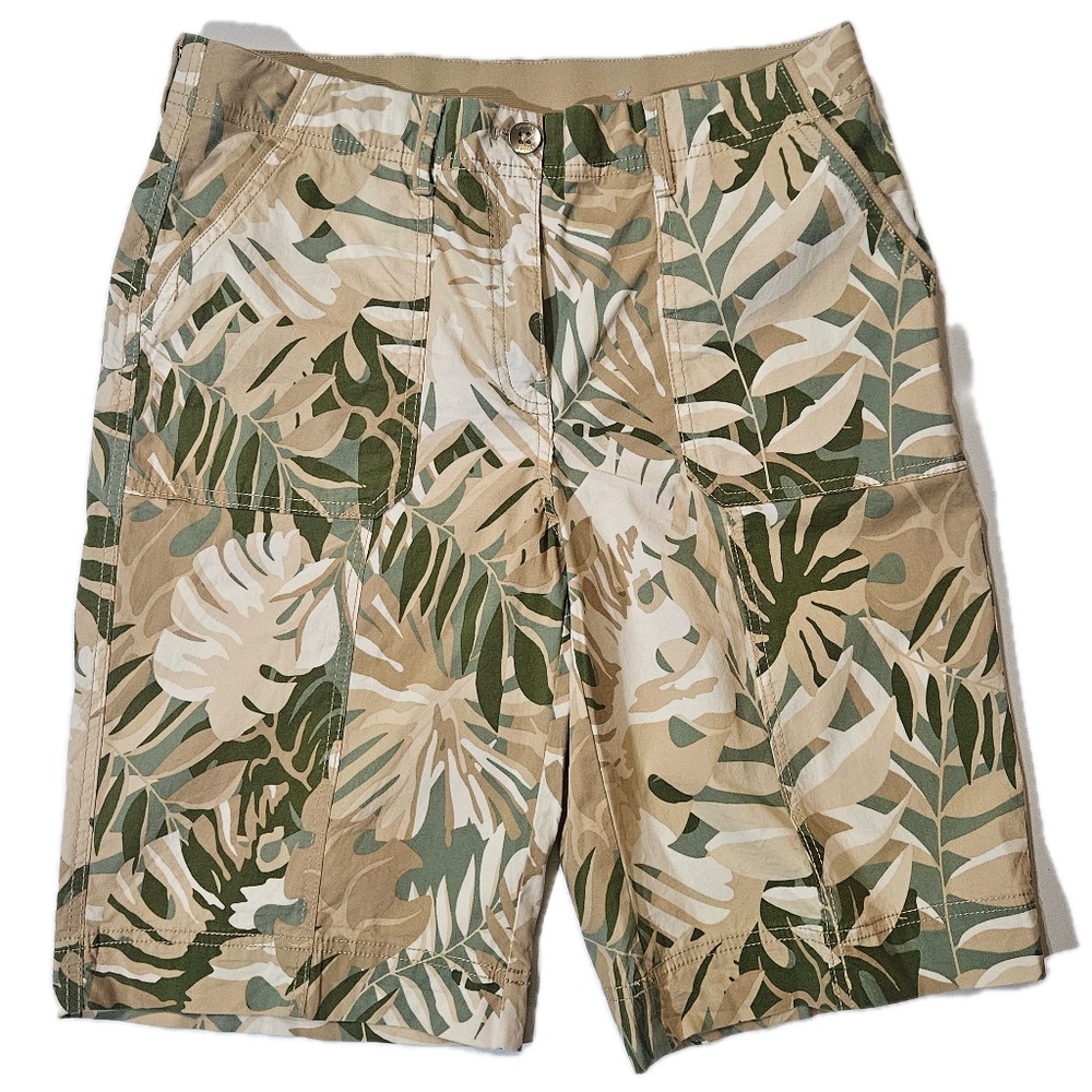 Chico's Capris Womens 6 Multicolor Cargo Twill Straight Stretch Pockets‎